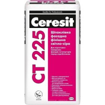 Купить СТ 225 Шпаклевка фасадная финишная Ceresit светло-серая до 3 мм, 25 кг