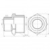 Ніпель редукційний SD Forte 3/4"х1/2" хром SF359H2015