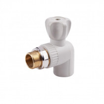 Купить Кран шаровой радиаторный PPR Alfa Plast 20х1/2" угловой