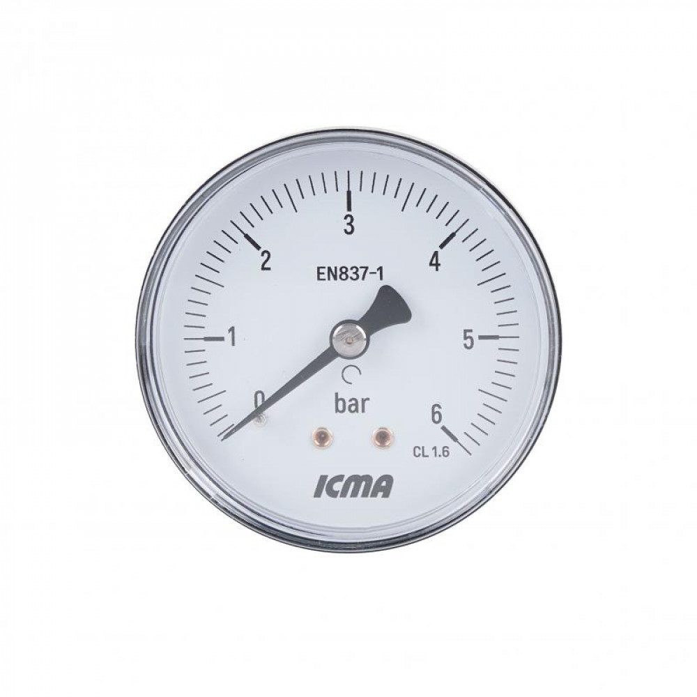 Купить Манометр Icma 1/4" 0-6 бар, заднее подключение №243
