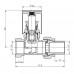 Кран радиаторный SD Forte 1/2" прямой хром SF235W15