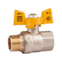 Купити Кран кульовий SD Plus 1/2" ВЗ для газу (метелик) SD607NG15PN40