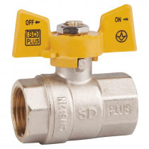 Купить Кран шаровой SD Plus 1" ВР для газа (бабочка) SD602NG25PN40