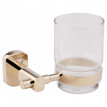 Купити Склянка з тримачем Qtap Liberty настінна QTLIBORO1158 Gold