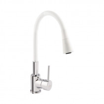 Купить Смеситель для кухни Qtap Spring с гибким изливом QTSPRCRW007F1 Chrome/White