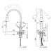 Змішувач для кухні Qtap Spring з гнучким виливом QTSPRCRW007F1 Chrome/White