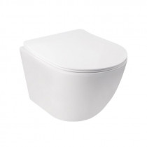 Купить Унітаз підвісний Qtap Jay безобідковий з сідінням Soft-close QT07335176W