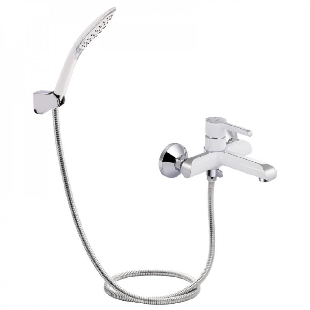 Купити Змішувач для ванни Qtap Grand (з душовим гарнітуром) QTGRAWCR006 Chrome/White