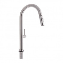Купить Смеситель для кухни Qtap Lenicka с выдвижным изливом QTLEN9138103UN Brushed Nickel PVD