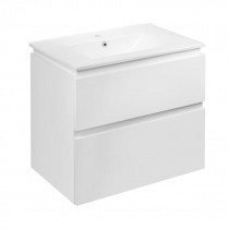 Купить Комплект Qtap Albatross 710х725х460 White тумба подвесная + раковина врезная  QT0172TP700D3070CW