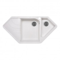 Купить Кухонная мойка с дополнительной чашей Lidz 1000x500/225 WHI-01 (LIDZWHI011000500225)