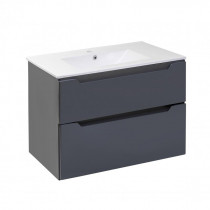 Купить Комплект Qtap Scorpio 810х585х460 Graphite тумба подвесная +  раковина врезная QT1472TPВ8023080CG