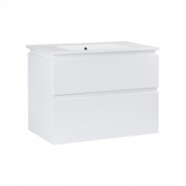 Купить Комплект Qtap Albatross 810х725х460 White тумба подвесная + раковина врезная QT0172TP800D3080CW