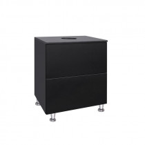 Купити Тумба підлогова Qtap Tern 600х616х469 Matt black зі стільницею QT1780TNL602MB