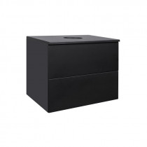 Купити Тумба підвісна Qtap Tern 600х476х469 Matt black зі стільницею QT1779TPL602MB