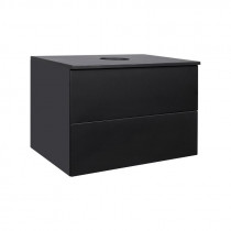 Купити Тумба підвісна Qtap Tern 700х476х469 Matt black зі стільницею QT1779TPL702MB