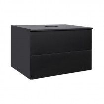Купить Тумба подвесная Qtap Tern 800х476х469 Matt black со столешницей QT1779TPL802MB