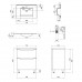 Комплект Qtap Scorpio 710х825х460 White тумба напольная + раковина врезная Qtap Scorpio QT1471TNВ7013070CW