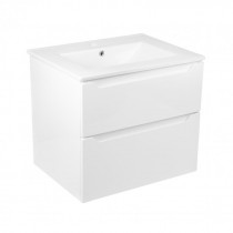 Купить Комплект Qtap Scorpio 710х585х460 White тумба подвесная + раковина врезная QT1472TPВ7013070CW