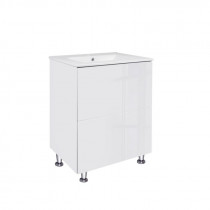 Купить Комплект Qtap Tern 600х725х437 White тумба напольная + раковина врезная QT1771TNL6013060CW
