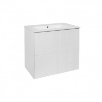 Купить Комплект Qtap Tern 600х580х437 White тумба подвесная + раковина врезная QT1772TPL6013060CW
