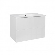 Купить Комплект Qtap Tern 800х580х437  White тумба подвесная + раковина врезная QT1772TPL8013080CW