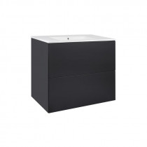 Купить Комплект Qtap Tern 700х580х437 Matt black тумба подвесная + раковина врезная QT1772TPL7023070CMB