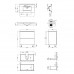 Комплект Qtap Tern 800х725х437 Matt black тумба підлогова + раковина урізна QT1771TNL8023080CMB