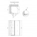 Душевая кабина Qtap Capricorn BLA1099SC6 90x90 см, стекло Clear 6 мм, покрытие CalcLess без поддона
