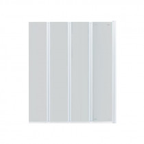 Купити Штора на ванну Qtap Gemini WHI401114RP6 скло Pear 6 мм, 110x140 см