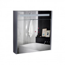 Купити Дзеркальна шафа підвісна Qtap Robin 700х730х145 Graphite з LED-підсвічуванням QT1377ZP7002G