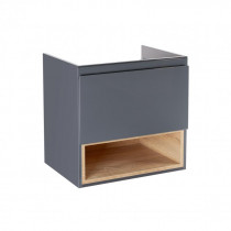 Купить Тумба подвесная Qtap Robin 600х580х437 Graphite/Whitish oak QT1374TPВ6002GWO