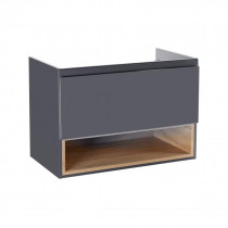 Купить Тумба подвесная Qtap Robin 700х580х437 Graphite/Whitish oak QT1374TPВ7002GWO