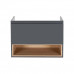 Тумба подвесная Qtap Robin 700х580х437 Graphite/Whitish oak QT1374TPВ7002GWO