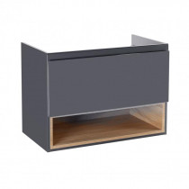 Купити Тумба підвісна Qtap Robin 800х580х437 Graphite/Whitish oak QT1374TPВ8002GWO