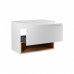 Тумба подвесная Qtap Robin 600х476х470 White/Whitish oak со столешницей QT1379TPН6001WWO