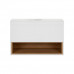 Тумба підвісна Qtap Robin 800х480х470 White/Whitish oak зі стільницею QT1379TPН8001WWO