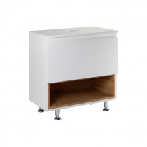 Купити Тумба підлогова Qtap Robin 600х616х437 White/Whitish oak зі стільницею QT1380TNН6001WWO