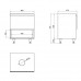 Тумба напольная Qtap Robin 600х616х437 White/Whitish oak со столешницей QT1380TNН6001WWO