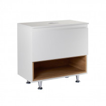 Купити Тумба підлогова Qtap Robin 700х616х437 White/Whitish oak зі стільницею QT1380TNН7001WWO
