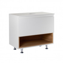 Купить Тумба напольная Qtap Robin 800х616х437 White/Whitish oak со столешницей QT1380TNН8001WWO