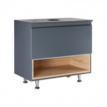 Купити Тумба підлогова Qtap Robin 700х616х437 Graphite/Whitish oak зі стільницею QT1380TNН7002GWO