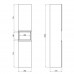 Пенал підвісний Qtap Robin N 350х1650х316 Graphite/Whitish oak QT1376PP16520RGWO