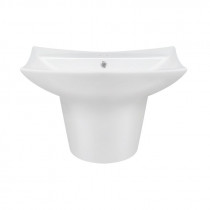 Купить Раковина подвесная моноблок Qtap Presto 600х450х405mm White с донным клапаном QT2411G822W