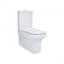 Купить Унитаз-компакт Qtap Cardinal безободковый с сиденьем Soft-close QT0422C666PW