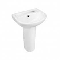 Купить Раковина для підлоги з п'єдесталом дитяча Qtap Baby 375x305x520 White з донним клапаном QT2311LP304BW