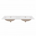 Раковина двойная Qtap Albatross ED 1200х460х180 White с донным клапаном QT01119120EDW