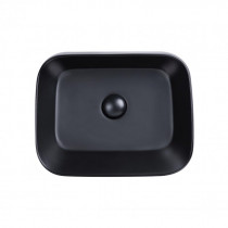 Купити Раковина-чаша Qtap Scorpio 450х390х120 Matt black з донним клапаном QT14112242MBMB