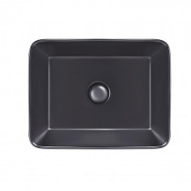 Купить Раковина-чаша Qtap Tern 475х370х140 Matt black с донным клапаном QT172074MBMB