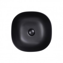 Купить Раковина-чаша Qtap Kolibri 410x410x150 Matt black с донным клапаном QT10112144MBMB